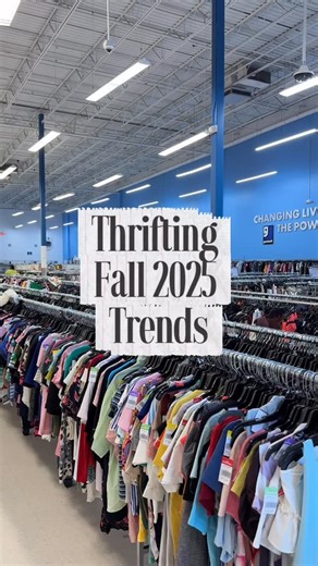Melinda on Instagram: "You don’t have to spend a lot to keep up with the fall trends of 2025. That’s the great thing about the thrift store, it’s the perfect place to shop for trendy items, that may only be in style for a season or two. You can totally thrift your entire Pinterest board and I guarantee your finds will be much cooler than those pieces you find at the mall. Some of the fall trends we are seeing for this year include suede, leopard, slip dresses, black boots, long wool coats, loafe
