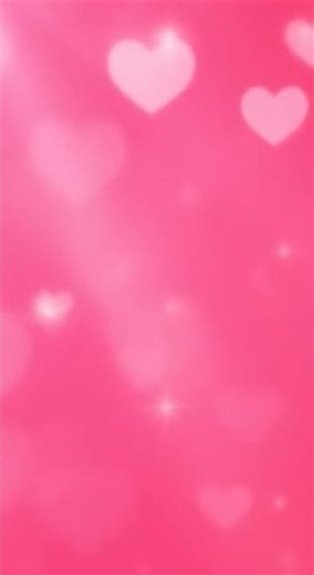 Vídeo Background | Corações com Efeitos de Brilho em Fundo Rosa