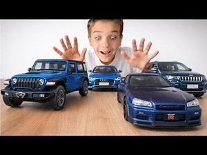 Mark Production collection of blue 1:18 scale cars