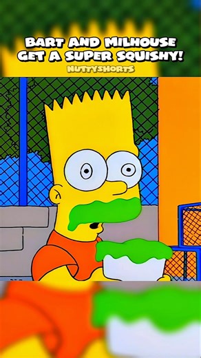 Bart And Milhouse Get A SUPER Squishy! 🥤 #simpsons #shorts