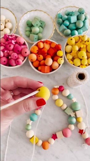 Make a bead garland for your holiday decor! Full tutorial on my channel!