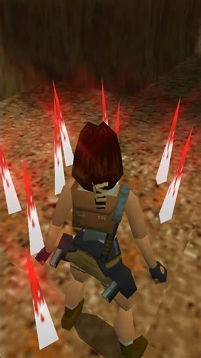 Self-aware Lara Croft finds a safe spot in Tomb Raider 1