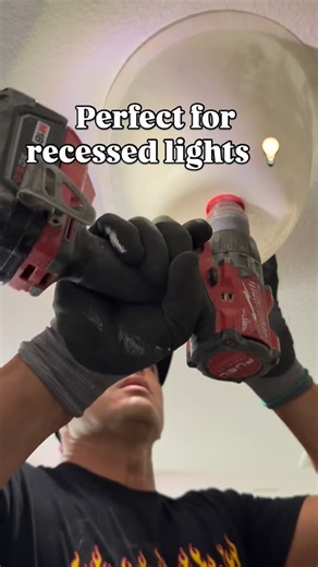 Recessed lights without the dust storm 💡⚡️ We use the Driller’s Dust Bowl from @rackatierstools to catch drywall insulation while cutting can lights (and pretty much any holes). Save 10% with code illectric10 🔗 Link in bio Clean cuts. Less mess. #toolsofthetrade #illectricinc #electrician #affilate #ugc | Illectric Inc.