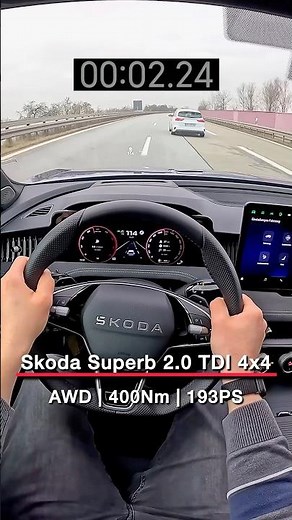 Skoda Superb 2.0 TDI 4x4 | 193PS | 100-200 km/h Acceleration