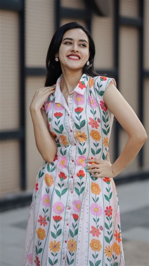 hashboosh on Instagram: "LINEN BLOOM LANE 💐 . . 🔗 Shop this look - Link in Bio 💬 DM to order . @pretthy_doctist bringing all the bloom energy in our floral linen dress 💫 . . [Hashboosh, Dresses, hashbooshstyle, everyday look, madeforher, white, multicolour, floral print, linen, luxe loom, 102944]"