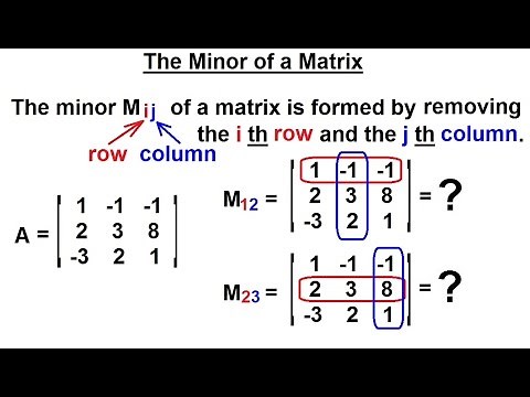 Linear Algebra: Ch 2 - Determinants (20 of 48) The Minor of a Matrix (3x3)