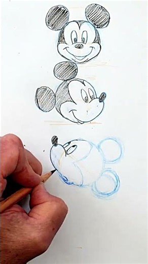 Drawing Mickey's Head In Different Directions