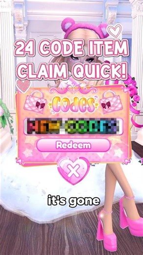 NEW 24 HOUR CODE ITEM *CLAIM QUICK* in DTI valentines 2026 #shorts #fyp #roblox #dti #dresstoimpress