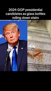 5.9M views · 9.9K reactions | 2024 GOP presidential candidates as glass bottles rolling down stairs. | Democrats | Facebook