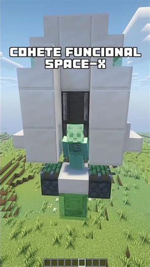 Cohete funcional SPACE-X 🚀 #minecraft #minecraftbuilding #minecraftshorts #shorts