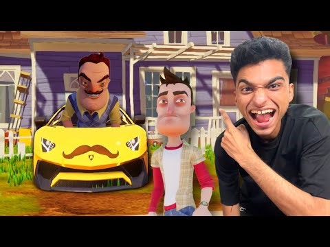 تجربه مودات جديده وعشوائيه في لعبه الجار النفسيه اتحول الي لامبورجيني النفسيه😂 🚗| hello neighbor