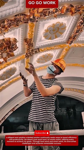 Traditional Gold Leaf Gilding Technique for Decorative Ceiling Design and Luxury Interior Architectu
