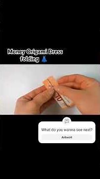 Money Origami Dress folding 👗 #thekone990 #shorts #money