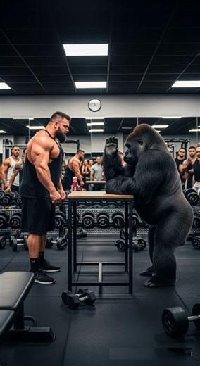 Gorilla KnockOut a Man in a Slapping Contest? #slap #slapfighting #manvsgorilla #powerslap