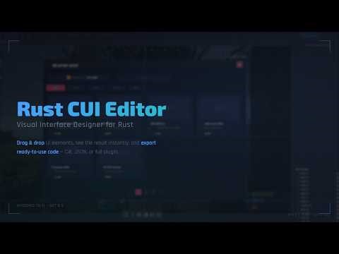 RustCUIEditor - Visual UI Designer for Rust Server Plugins