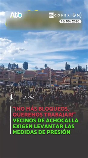 Vecinos del municipio de Achocalla expresaron su rechazo a la continuidad de los bloqueos durante un cabildo realizado en esa región, según se observa en un video difundido en redes sociales. #EnConexión #LaPaz