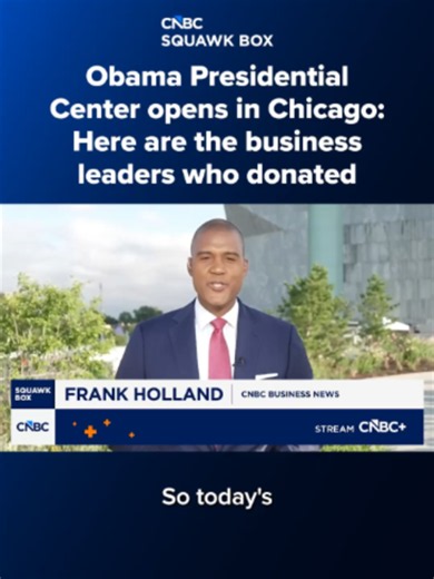 CNBC's Frank Holland reports on the opening of the Obama Presidential Center in Chicago on Thursday and who will be attending what is expected to be the biggest gathering of donors, fundraisers and business leaders aligned with the Democratic Party ahead of the 2026 midterm elections. Read more at the #linkinbio or the link on screen. #CNBC
