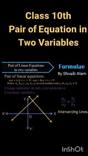 Pair of Linear Equation in Two Variable, Class:-10 Maths #maths #ytshort #viralshort #class10#notes
