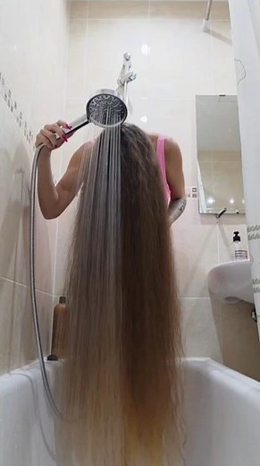This Is How I Wash My Very Long Hair 🚿Healthy Hair Routine 🧜‍♀️