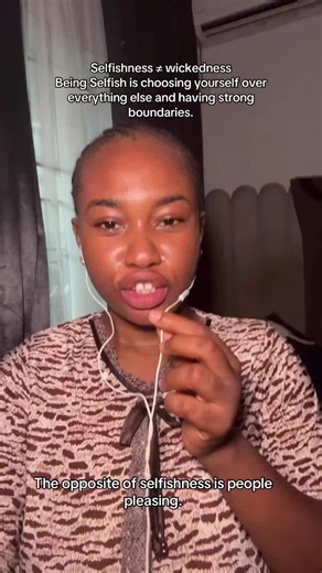 Being Selfish doesn’t mean i lack empathy or compassion, you need to be selfish to be able to respect other people’s boundaries. Most people that are triggered by selfish people don’t respect people’s boundaries and definitely do not have boundaries of their own.
