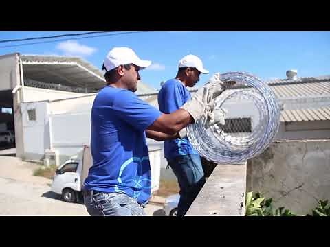 HOW TO INSTALL RAZOR CONCERTINA COIL INSTALLATION WITHOUT ANY ANGLES.