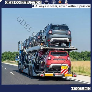 [Hot Item] Heavy Duty Car Carrier Truck Trailer with Car Loading