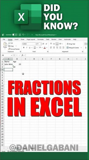 How to Write Fractions in Excel
