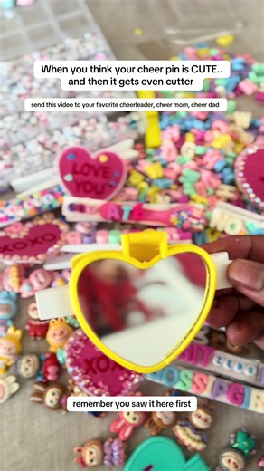 Adorable Cheer Pin Idea for Cheerleaders