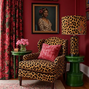 Luxury Leopard Print Upholstery Fabric: Durable Animal Pattern Home Decor - Etsy