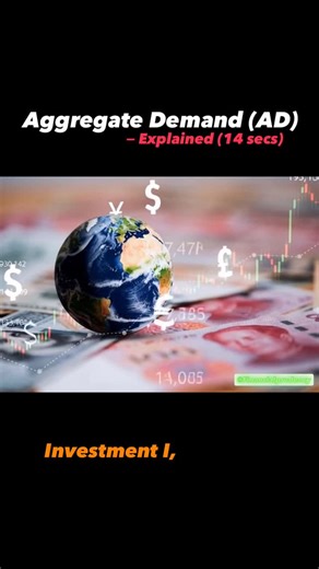 FINANCIAL PRUDENCY on Instagram: "Aggregate Demand - Explained Aggregate demand represents the total demand for goods and services in an economy at all price levels. On a graph, aggregate demand slopes downward, with the price level on the vertical axis and real GDP on the horizontal axis. It is composed of four components: • Consumption (C) • Investment (I) • Government spending (G • Net exports (NX) #AggregateDemand #Macroeconomics #Economics #FinancialLiteracy #EconomicTheory"