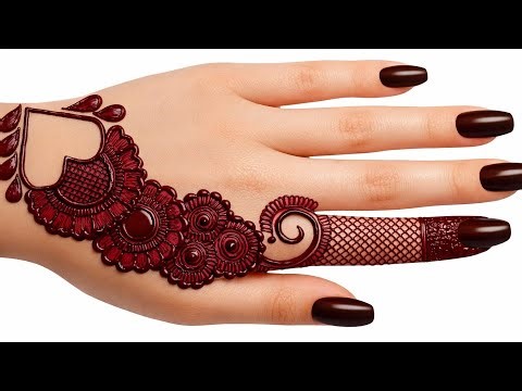 Very simple back hand mehndi design | unique mehndi designs 2026 | new easy mehndi design |