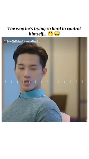 He’s so nervous… bro forgot how to act 😳🤭//My girlfriend is an Alien romantic scenes ✨// #shortsfeed