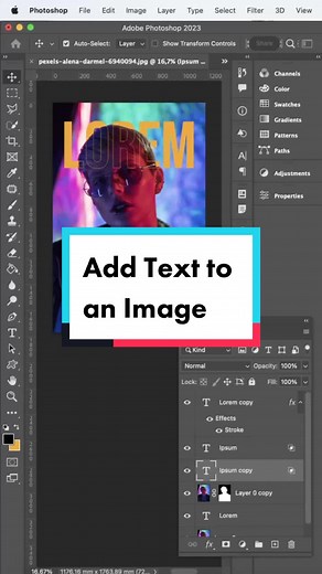 Cómo añadir texto a una imagen en Photoshop