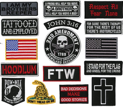 16pc. Pow Mia Patch Set "dont Tread on Me" FTW | American Flag | Hoodlum | Cross | John 3:16 | Religious Military Small Embroidered Patches - Etsy