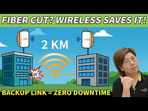Fiber Optic + Wireless Failover Link | Wi-Fi 6 PtP Bridge Backup