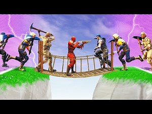 1 PLAYER vs. 99 ZOMBIES On A BRIDGE! (Fortnite)