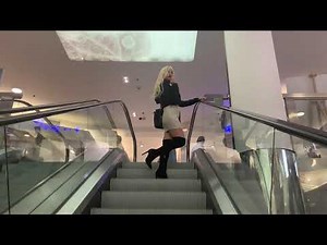 up & down in the mall on high heels