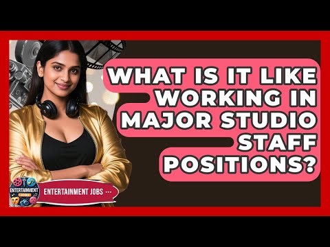 What Is It Like Working In Major Studio Staff Positions? - Entertainment Jobs