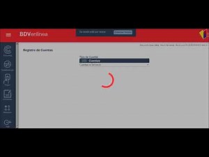 Eliminar o editar cuentas Registradas en BDV en linea