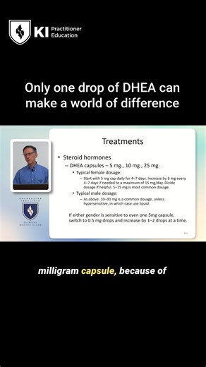 DHEA sensitivity requires individualized dosing well below standard recommendations. Some patients feel agitated or experience breast soreness from just five milligrams because DHEA converts to testosterone, which then converts to estrogen. Finding the right dose for each patient may mean starting with just one drop rather than standard capsule doses. Some patients experience complete fatigue resolution from this minimal amount, demonstrating the importance of personalized hormone dosing. Ready 