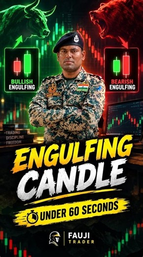 Engulfing Candle Explained in 60 Seconds 📈 #trading #stockmarket #faujitrader #priceaction