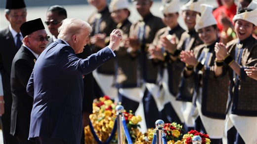 Trump dances as performers welcome him on arrival in Malaysia