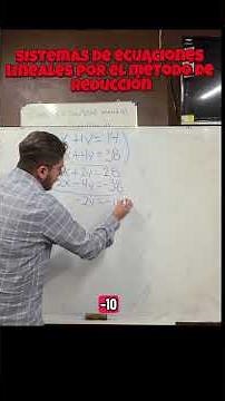 Solving systems of linear equations using the reduction method. #unam #mathematics #unamcourses #...