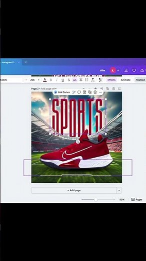 Shoe Poster Tutorial in Canva | Nike Red Shoe Design | Step-by-Step Photoshop-Style