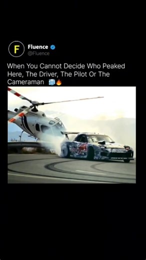 Fluence on Instagram: "This is the legendary Red Bull Heli Drift stunt filmed in Poland, featuring Felix Baumgartner piloting a Bolkov BO105 aerobatic helicopter in dangerously close proximity to Polish drifting champion Jakub Przygoński's 1,000 HP Toyota GT86. The challenge was seeing how closely the chopper could track the movements of the race car, pushing both pilot and driver to their absolute limits. Felix himself described the challenge as juggling razor blades while standing on a slack l