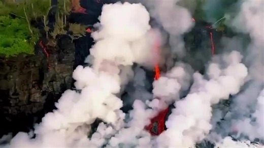 Lava From Reunion Island Volcano Reaches Indian Ocean