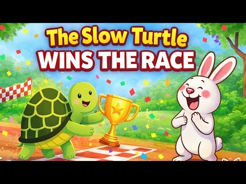 Turtle and Rabbit Story 🐢🐰 | Slow and Steady Wins the Race | Kids Moral Story