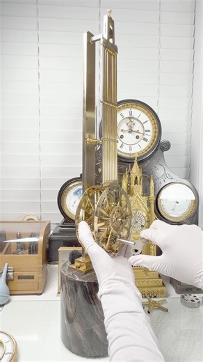 Finishing My Reproduction Mystery Swinging Pendulum Clock #clock #antiqueclock #mystery #antique #foryoupage