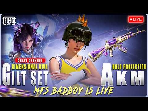 LIVE 🔥 DIMENSIONAL DIVA SET Holo Projection AKM Crate Opening | PUBG Mobile /BGMI