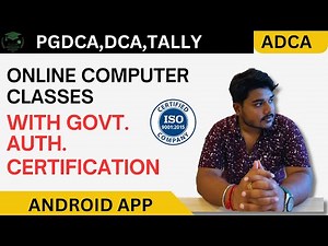 Computer Courses || Online with government authorised Certificate || DCA,PGDCA,ADCA,TALLY